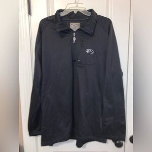 Drake Black Lightweight Half-Zip Jacket